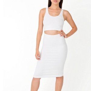 NWOT  American Apparel White Ponte Skirt Size S